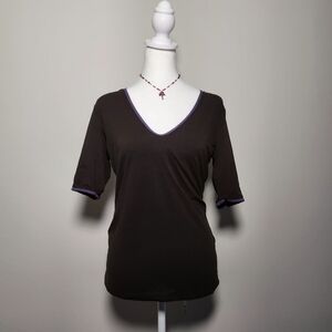 Hugo Boss Womens Chocolate Brown Y2K Blouse S